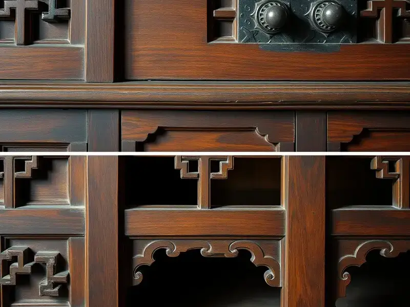 修復された日本の伝統的な antique furniture